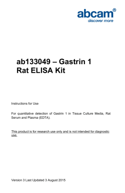 ab133049 &ndash; Gastrin 1 Rat ELISA Kit