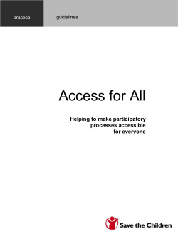 Accessibility and participation