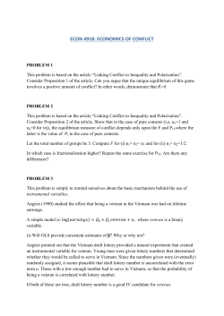 ECON 4918: ECONOMICS OF CONFLICT