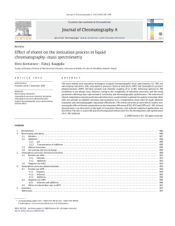 Effect of eluent on the ionization process in liquid chromatography
