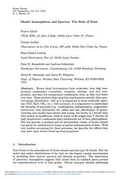 Model Atmospheres and Spectra: The Role of Dust