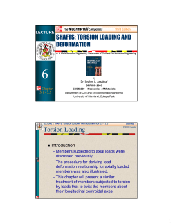 TORSION LOADING AND