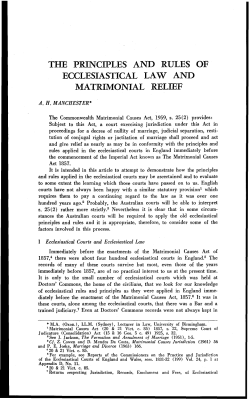 Manchester, A H --- "The Principles and Rules of Ecclesiastical Law
