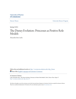 The Disney Evolution: Princesses as Positive Role