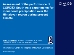 Assessment of the performance of CORDEX