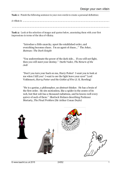 Design your own villain