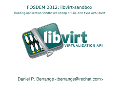 libvirt-sandbox - Red Hat People