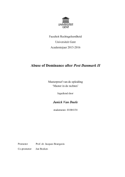 Abuse of Dominance after Post Danmark II