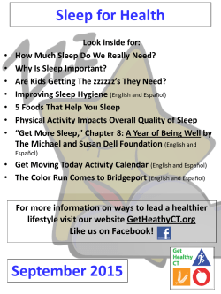 Sleep - Get Healthy CT