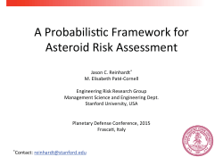 A Probabilisic Framework for Asteroid Risk Assessment