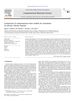 Comparison of computational water models for