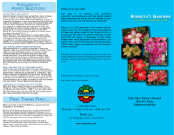 Roberta`s Growing Guide