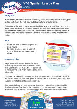 Y7-8 Spanish Lesson Plan Doler