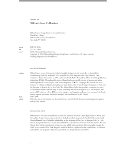 Milton Glaser Collection - Milton Glaser Design Study Center And