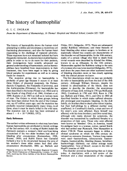 The history of haemophilia1 - Journal of Clinical Pathology