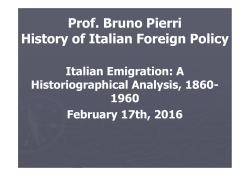 Lez 17 feb 2016 - Italian Emigration