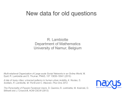 New data for old questions