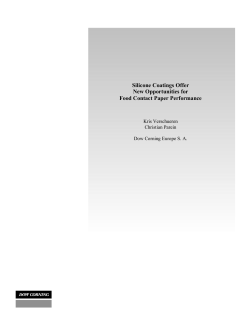 Silicone Coatings Offer New Opportiunities for Food Contact Paper