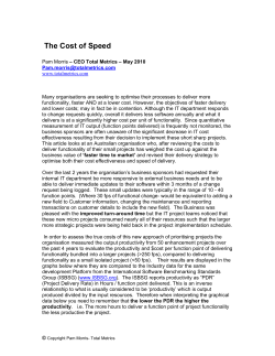 The Cost of Speed