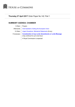 Order Paper - Publications.parliament.uk