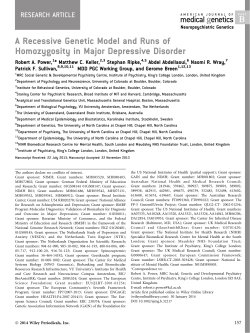 A recessive genetic model and runs of homozygosity in major