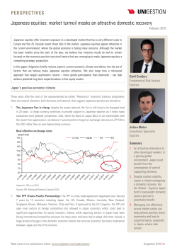 Japanese equities: market turmoil masks an attractive
