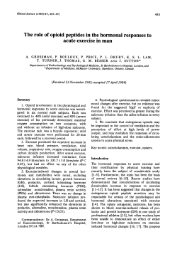 The Role of Opioid Peptides in the Hormonal