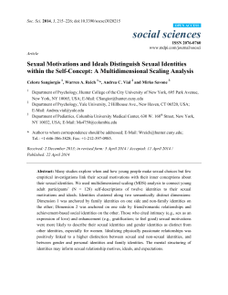 Sexual Motivations and Ideals Distinguish Sexual Identities within