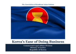 Korea`s Ease of Doing Business