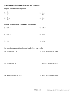 7WB1 - 45 ! 1.2d Homework: Probability, Fractions, and Percentage
