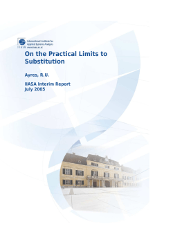 On the Practical Limits to Substitution