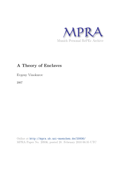 A Theory of Enclaves - Munich Personal RePEc Archive