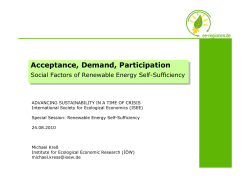 Acceptance, Demand, Participation