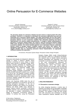 Online Persuasion for E-Commerce Websites