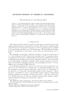 DIAMETER RIGIDITY OF SPHERICAL POLYHEDRA Werner