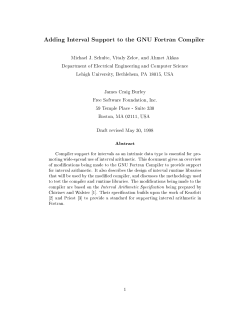 Adding Interval Support to the GNU Fortran