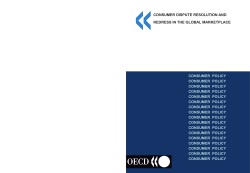 consumer dispute resolution and redress in the global