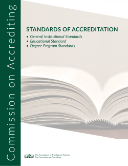 Standards of Accreditation and Notations
