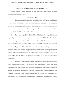 an affidavit filed in connection with the charges