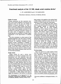 Functional analysis of the UC-BL shank axial rotation device1