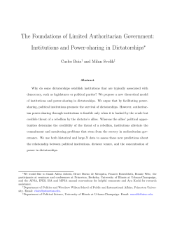 Institutions and Power-sharing in Dictatorships