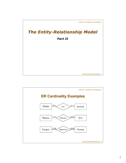 The Entity-Relationship Model