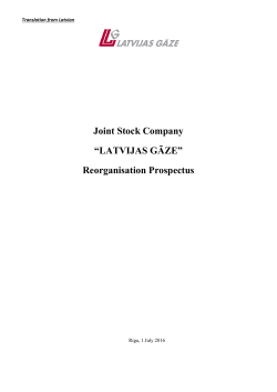 Joint Stock Company &ldquo;LATVIJAS GĀZE