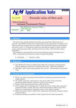 Peroxide value of Oleic acid