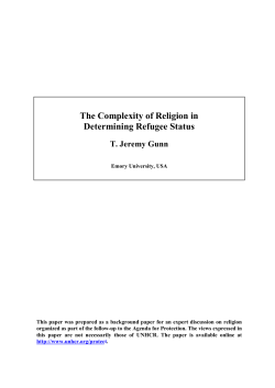 Gunn Paper on Religion