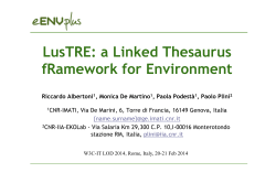LusTRE: a Linked Thesaurus fRamework for Environment