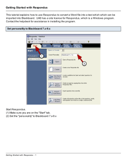 Getting Started with Respondus