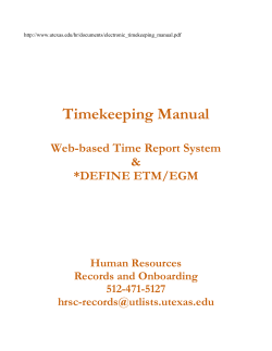 Timekeeping Manual