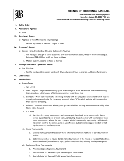 FRIENDS OF BROOKINGS BASEBALL