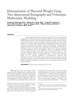 (2010) Determination of placental weight using two